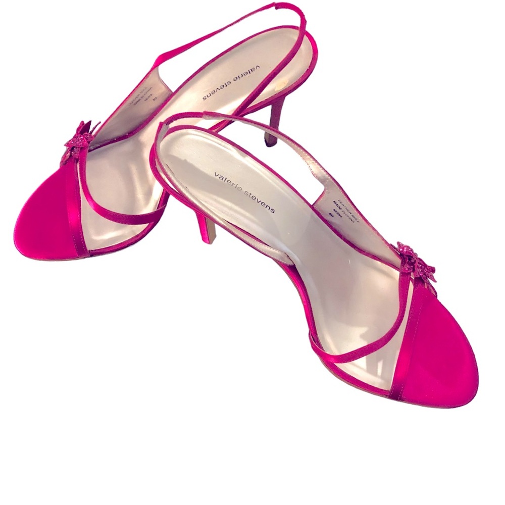 Valerie Steven’s Satin Sling Back Stilettos